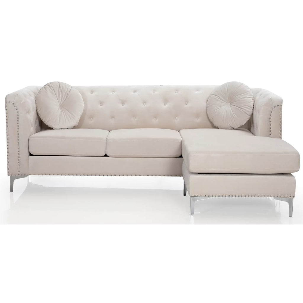 Ivory Sofa Chaise A2870