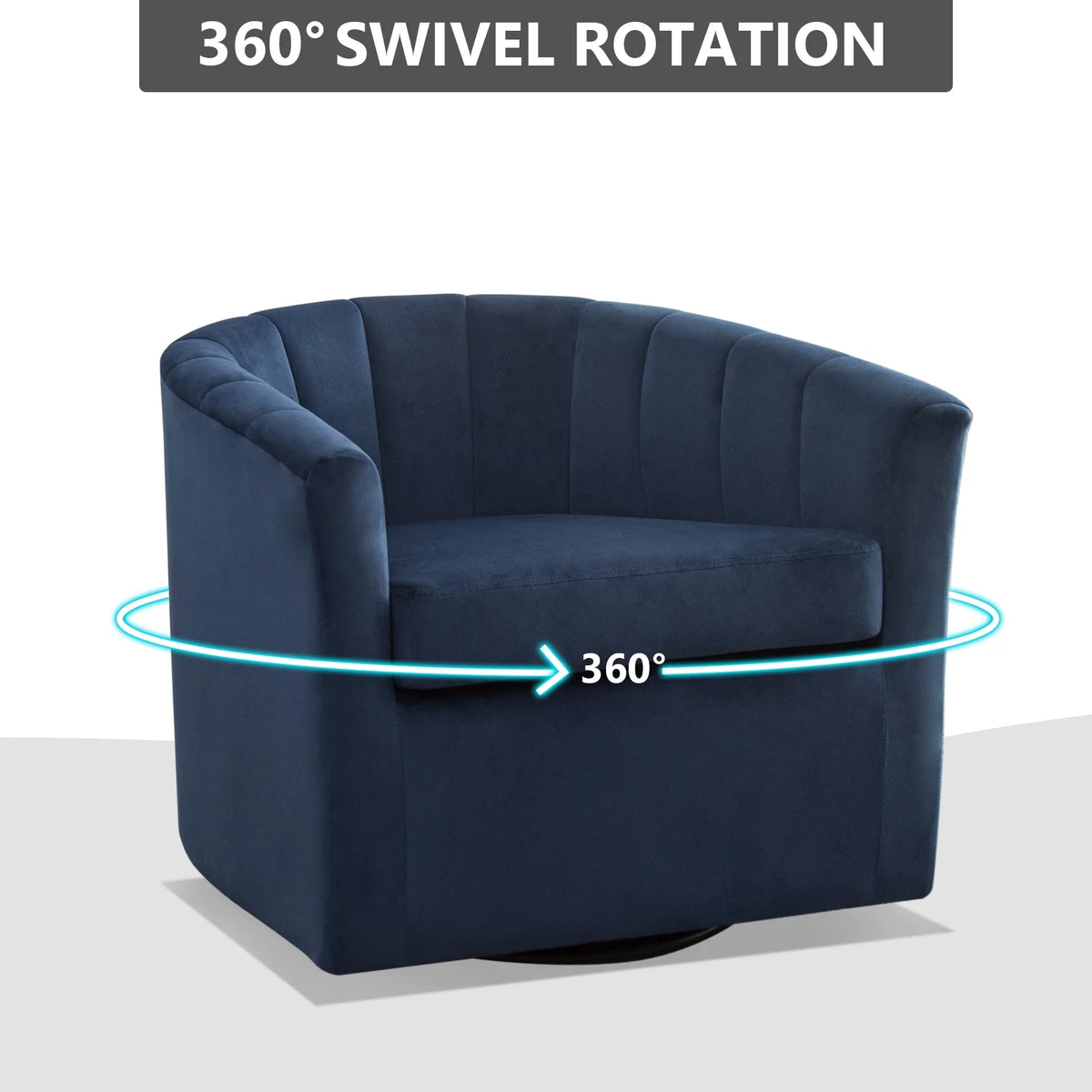 Blue Velvet Swivel Accent Chair N52601
