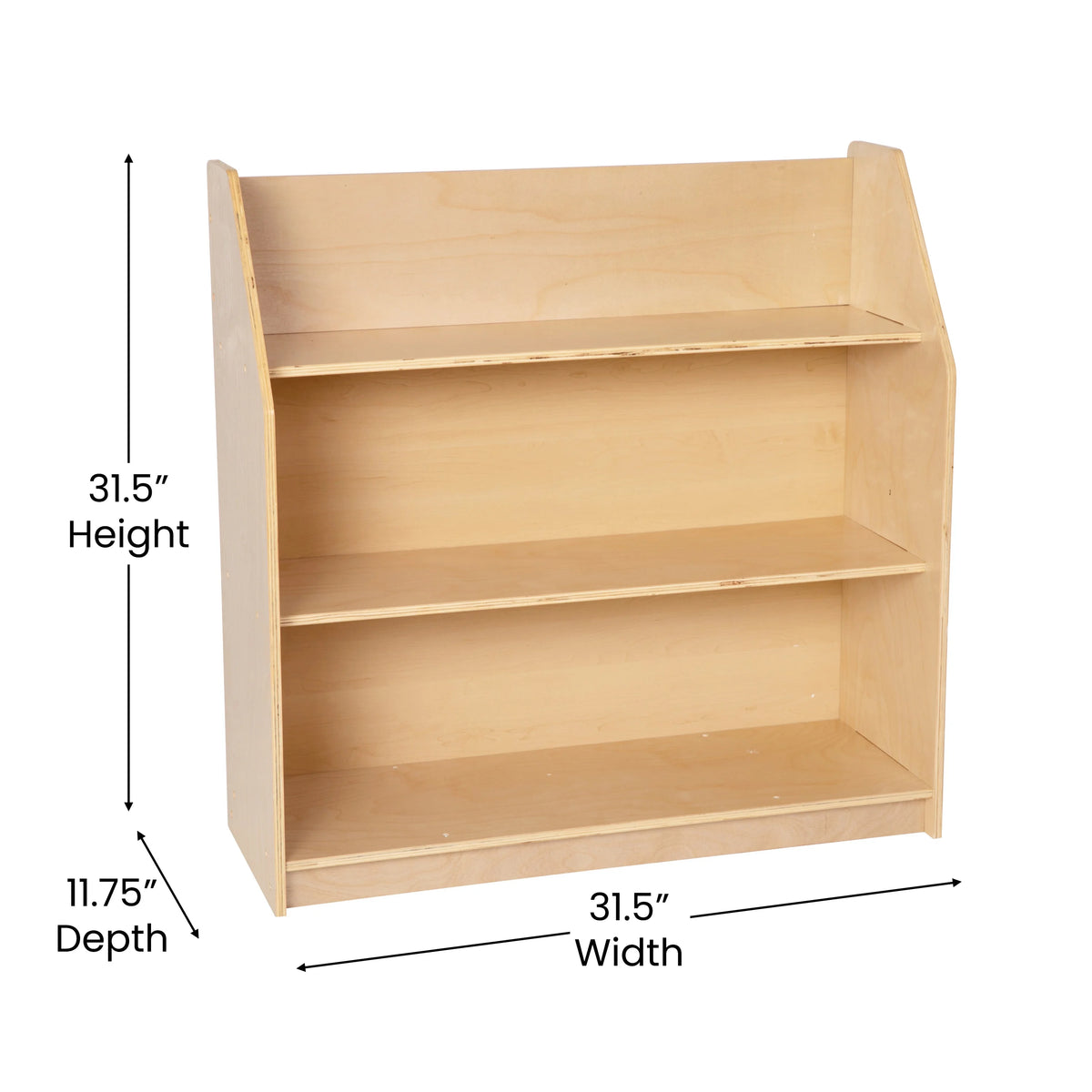 Natural Wooden 3 Shelf Book Display E222038
