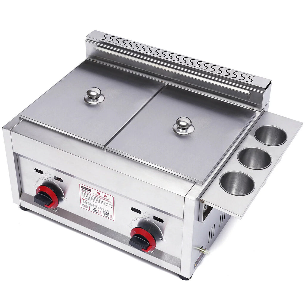 6L Commercial Countertop Gas Deep Fryer with 2 Frying Basket F766