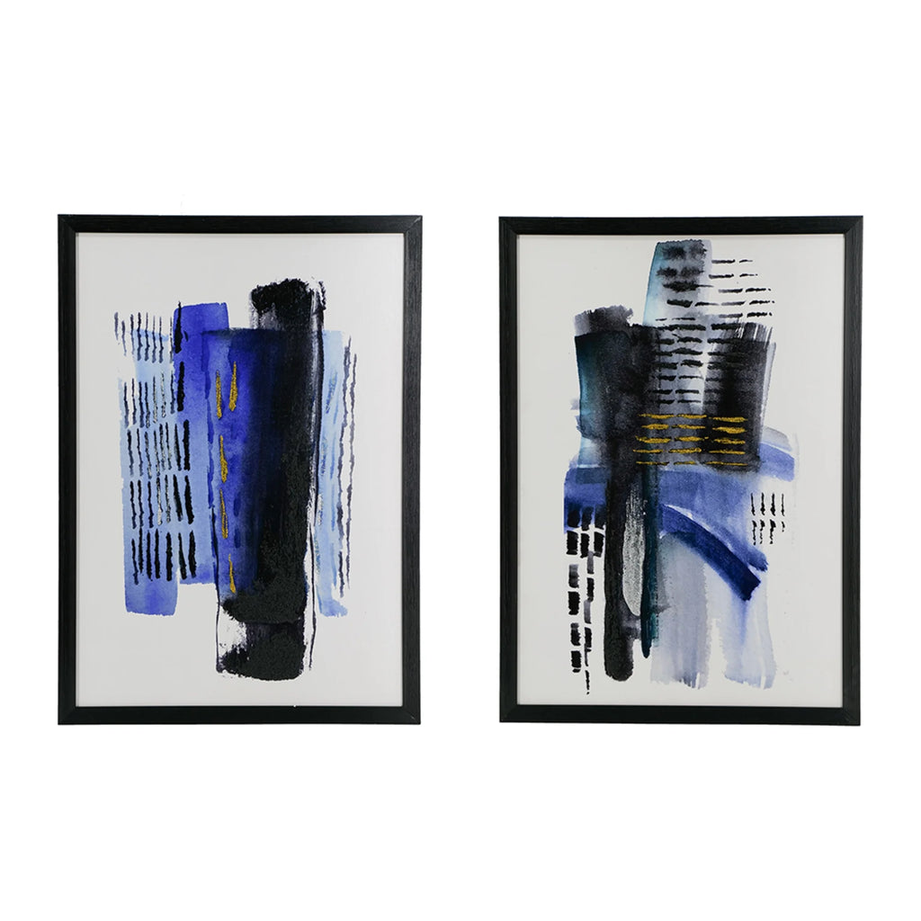 Modern Abstract Framed Wall Art 27.5" x 19.75" 2ct C852021