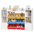 White Toy Storage Organizer Bookcase with 9 Bins M1569