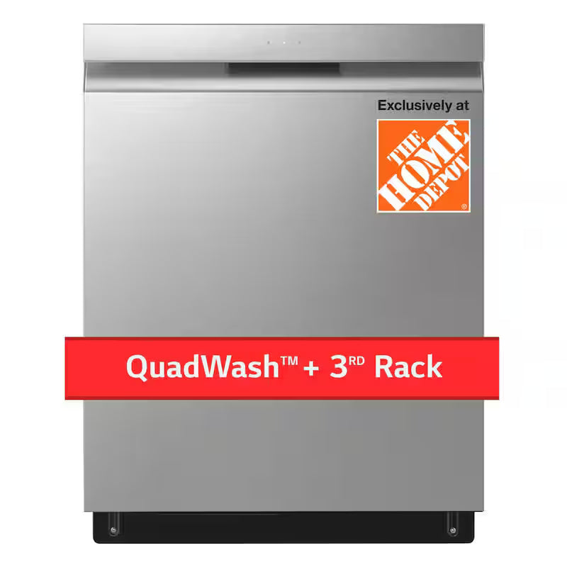 24 in. Top Control Standard Dishwasher with QuadWash in Stainless Steel G17453