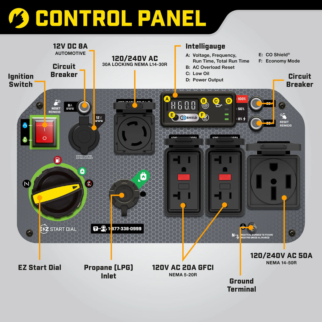 8500-Watt Dual Fuel Inverter Generator M928