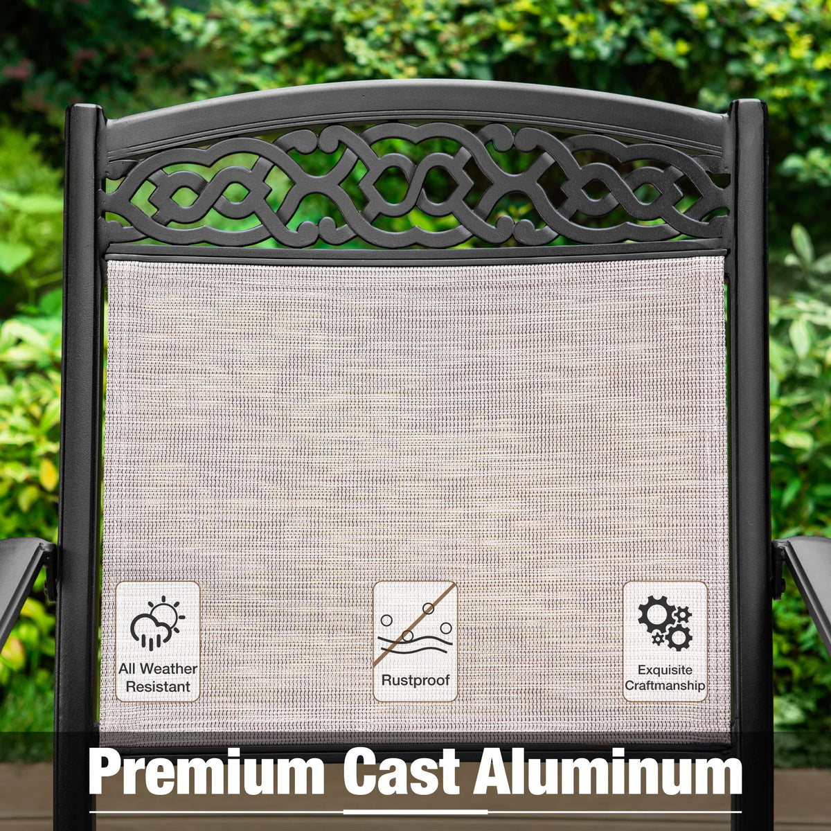 5-Piece Cast Aluminum Patio Dining Set T670