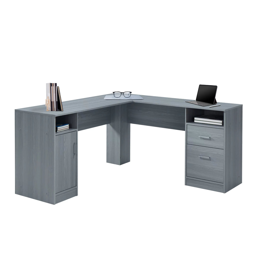 L-Shape Desk with Storage D3679