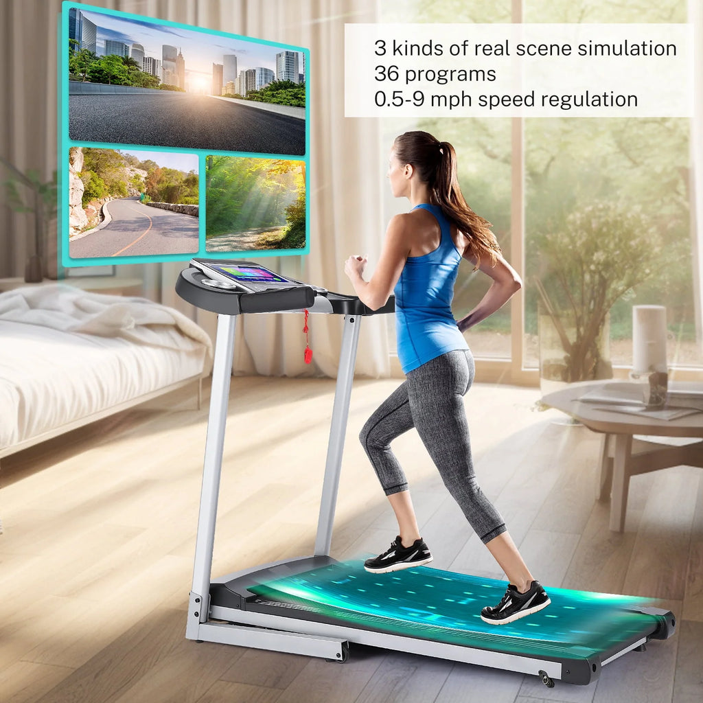 Electric Motorized Treadmill with 3 Incline Levels F626