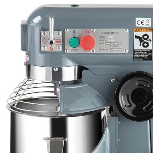 450W 10QT 3-Speed Stainless Steel Commercial Food Mixer J13819