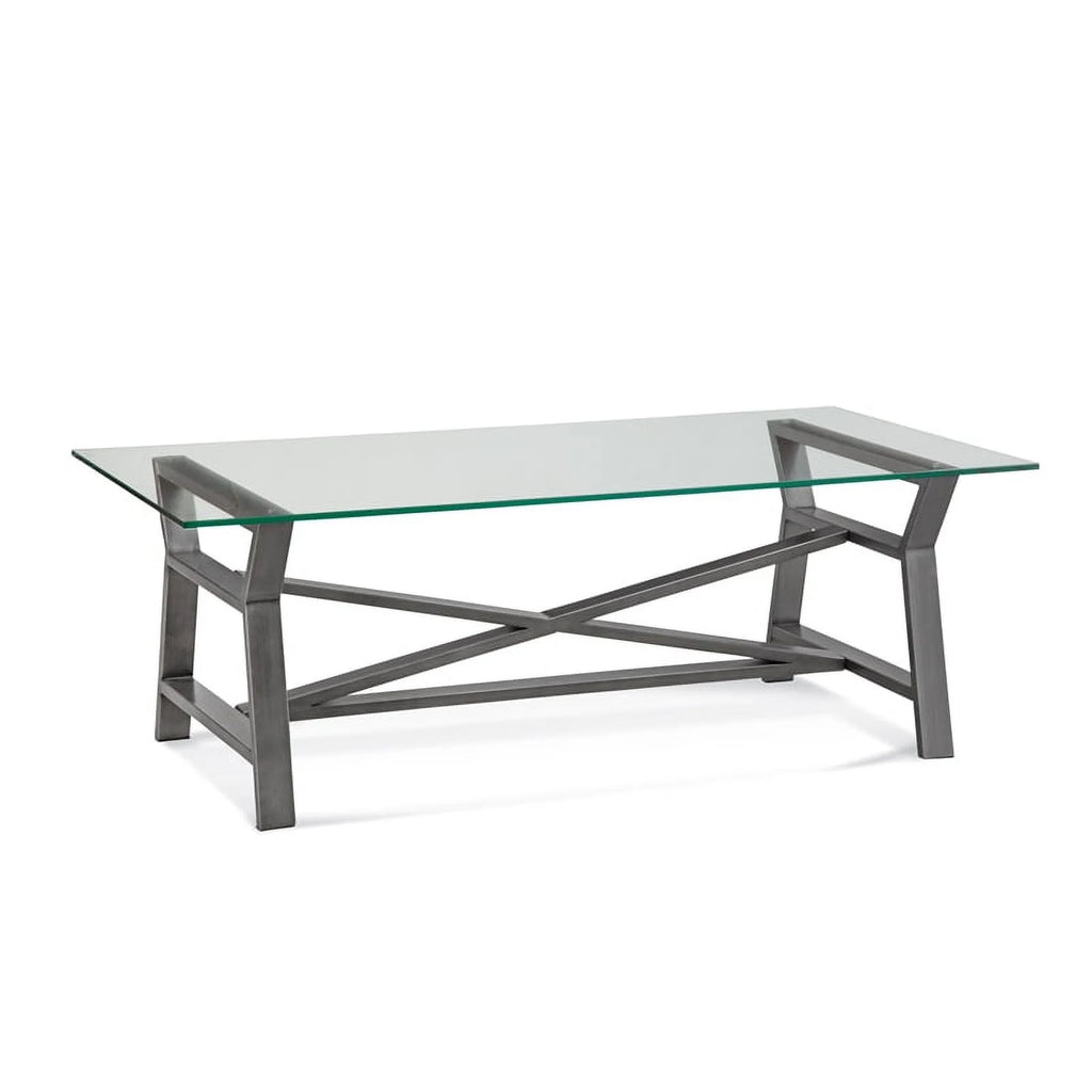 Rectangular Gray Metal Cocktail Table W38710