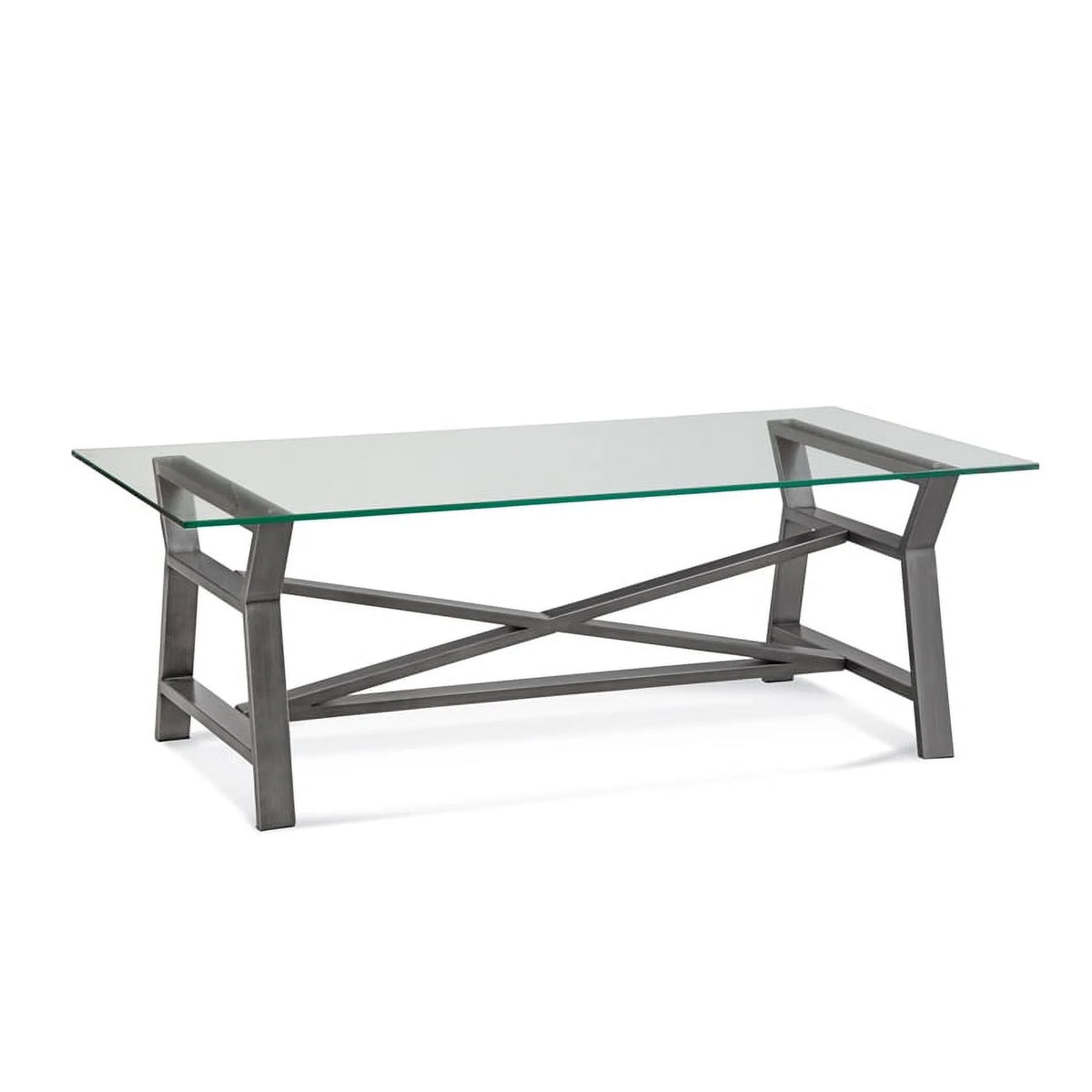 Rectangular Gray Metal Cocktail Table W38710