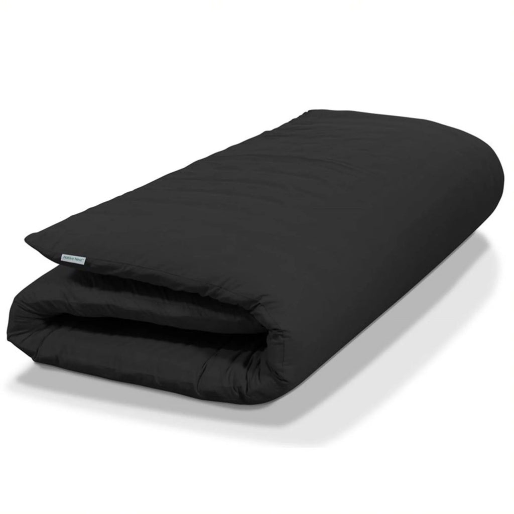 Japanese Futon Floor Mattress Queen Black B7204