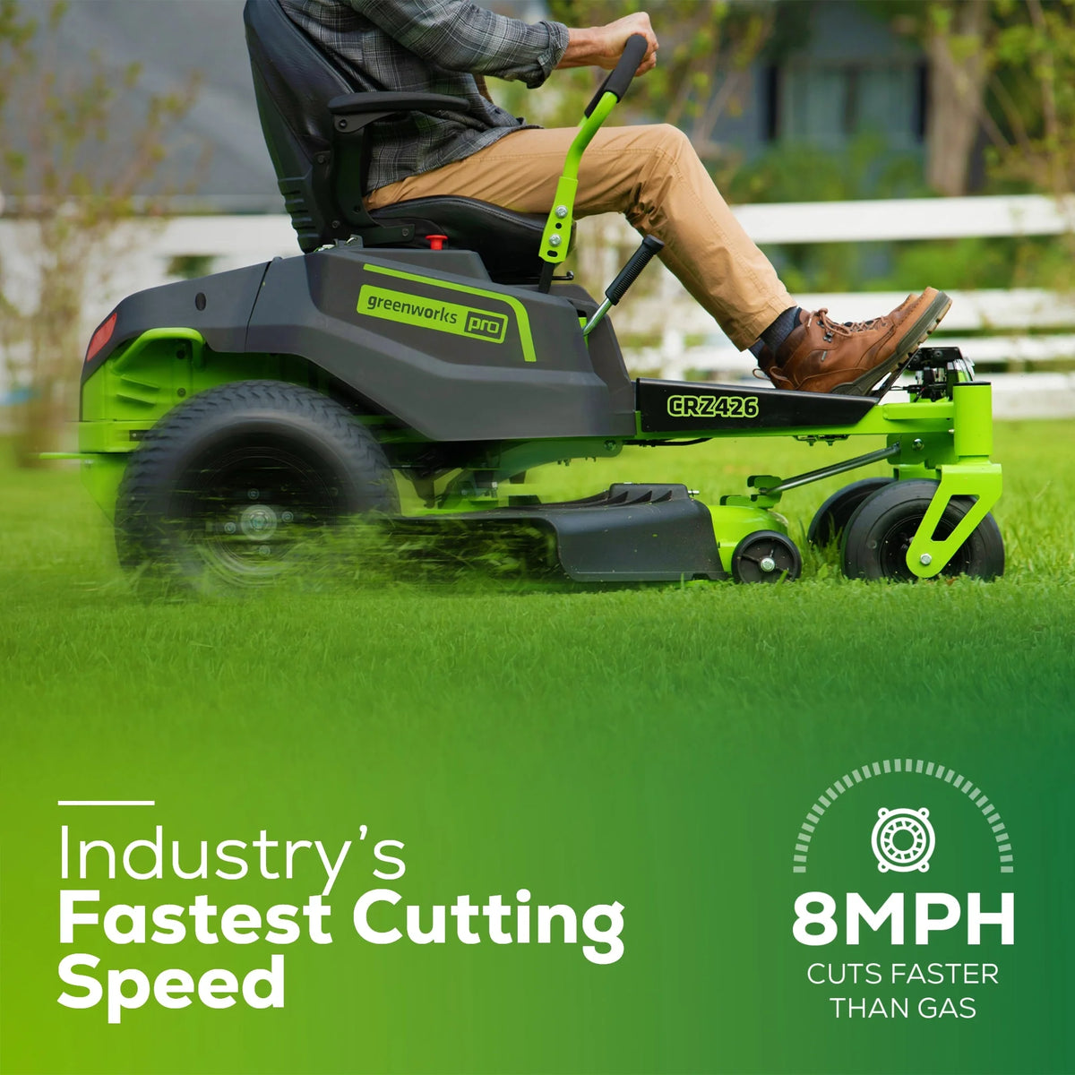 60V 42" Electric Zero Turn Mower with 8 Ah Batteries Y5264