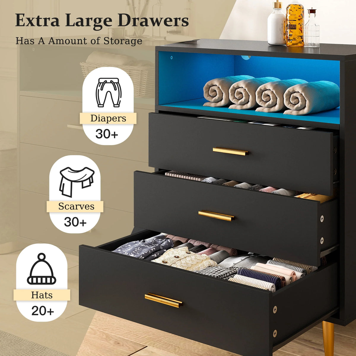White 6 Drawer Wood Dresser S3673