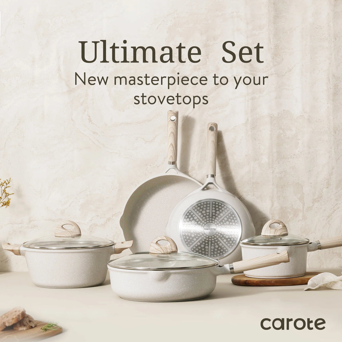 Nonstick 8 Pcs Induction Cookware Set T65010