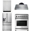 30 Gas Range, Range Hood, Refrigerator with Water and Ice Dispenser, Dishwasher O682487