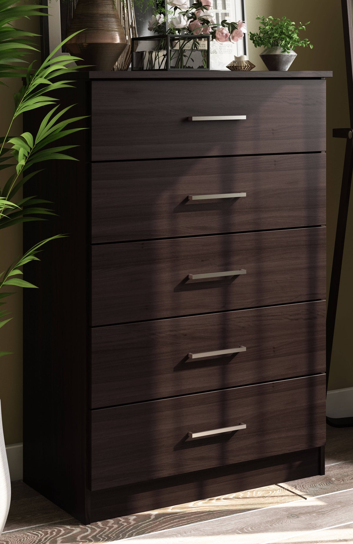 100% Solid Wood 5-Drawer Chest F645764