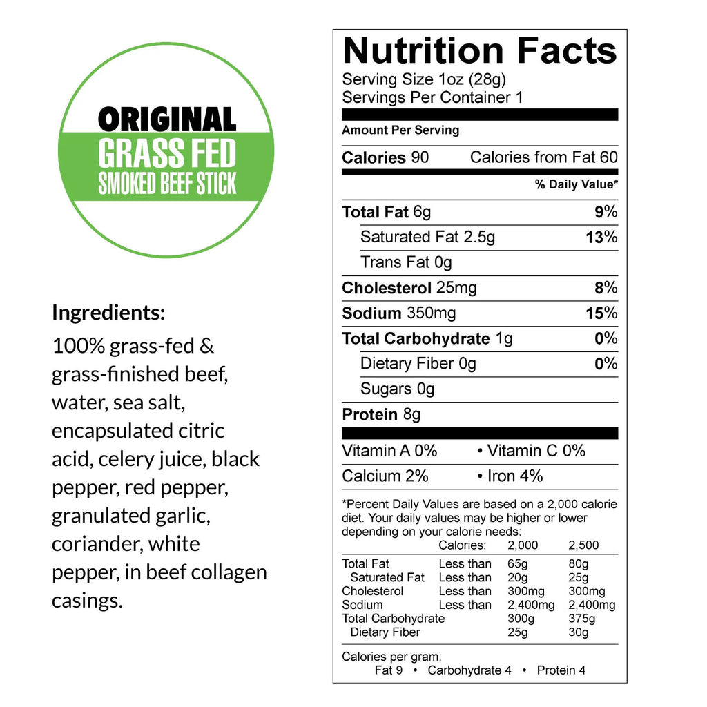 No Sugar 100% Grass-fed Beef Sticks 144-ct E5529