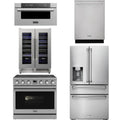 36 Electric Range, Refrigerator, Dishwasher, Microwave and Wine Cooler A71506