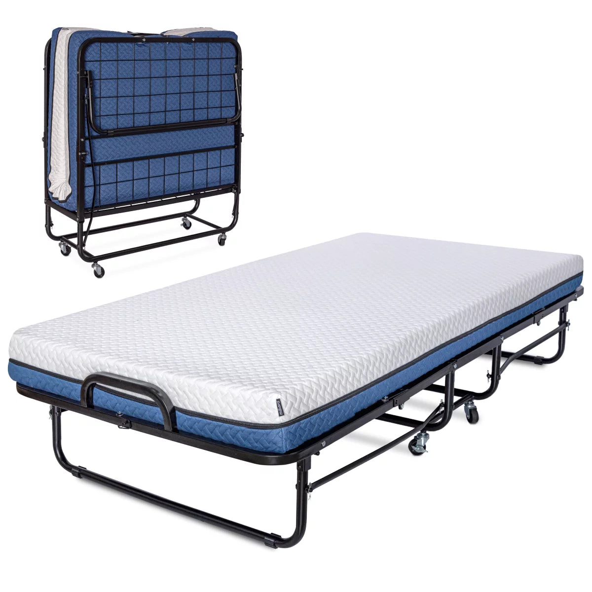 Folding Bed with Memory Foam Mattress Twin Size R73144