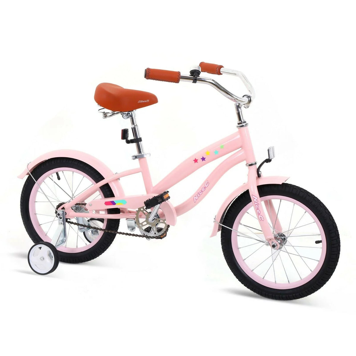 Kids Bike with Coaster Brake and Training Wheels, 12 inch Black S1681