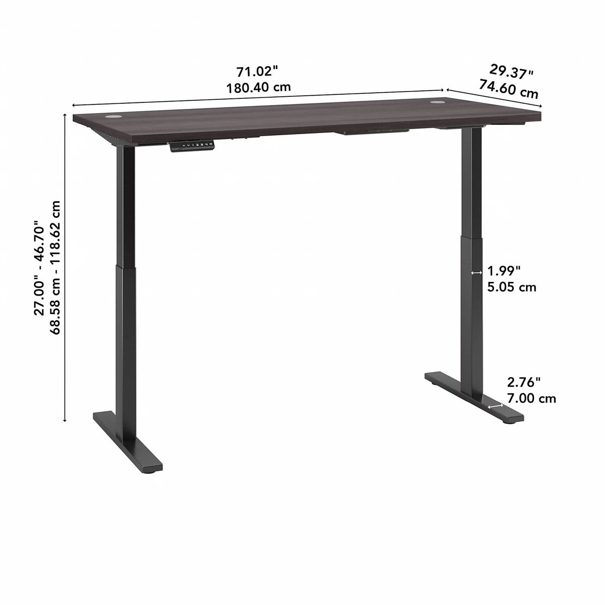 72 x 30 in. Height Adjustable Standing Desk X7005