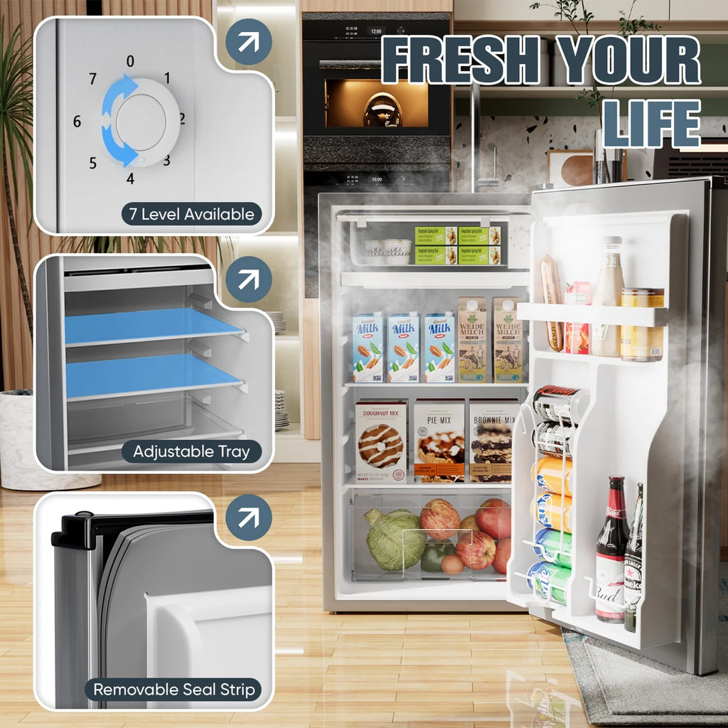 3.2 Cu.ft Black Compact Refrigerator N1128