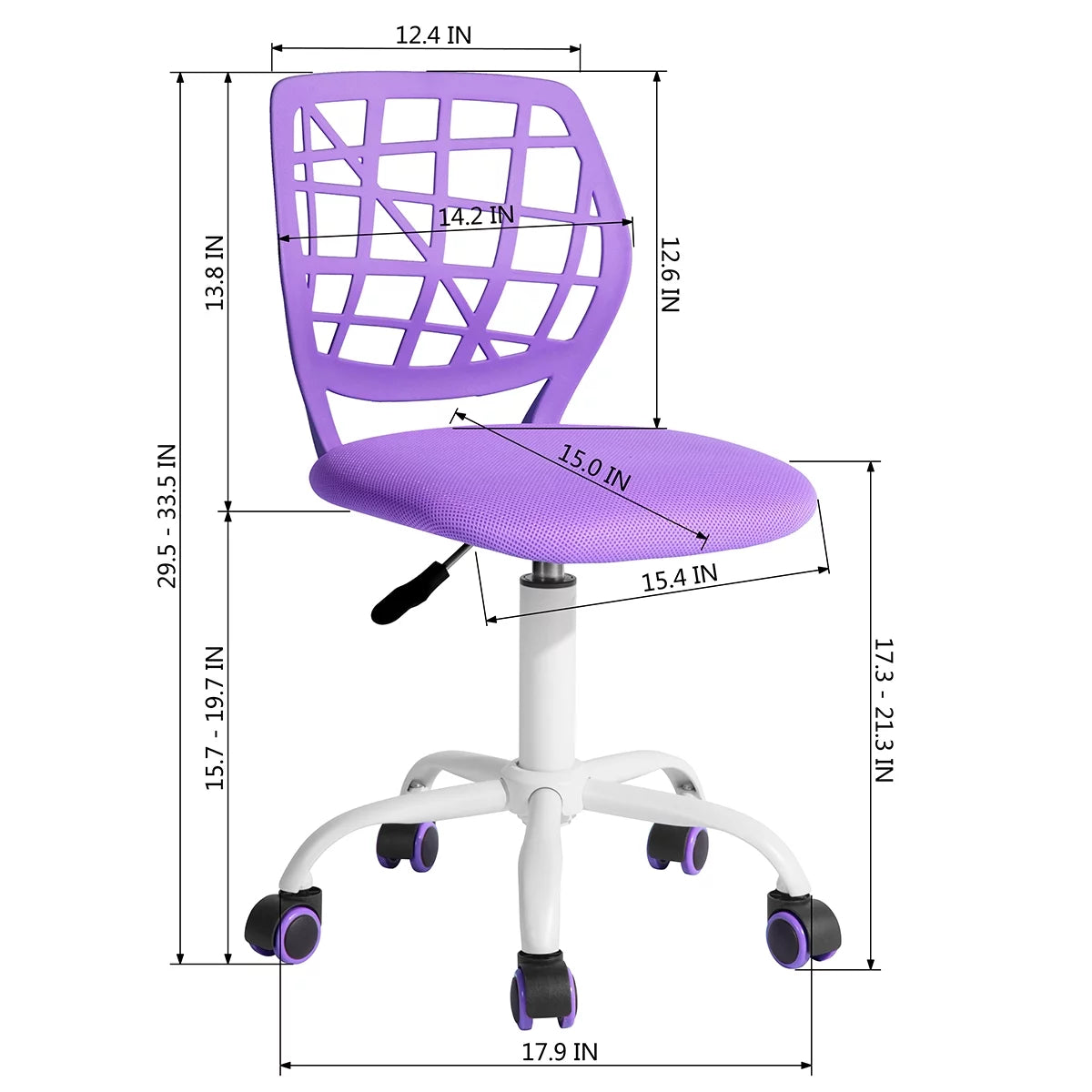 Purple Adjustable Mesh Office Chair L29384