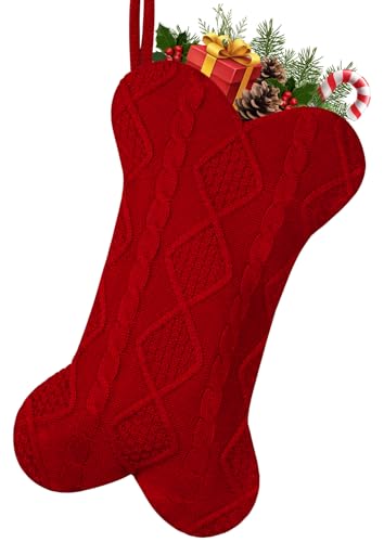 18 Inch Knitted Dog Christmas Stocking E256226