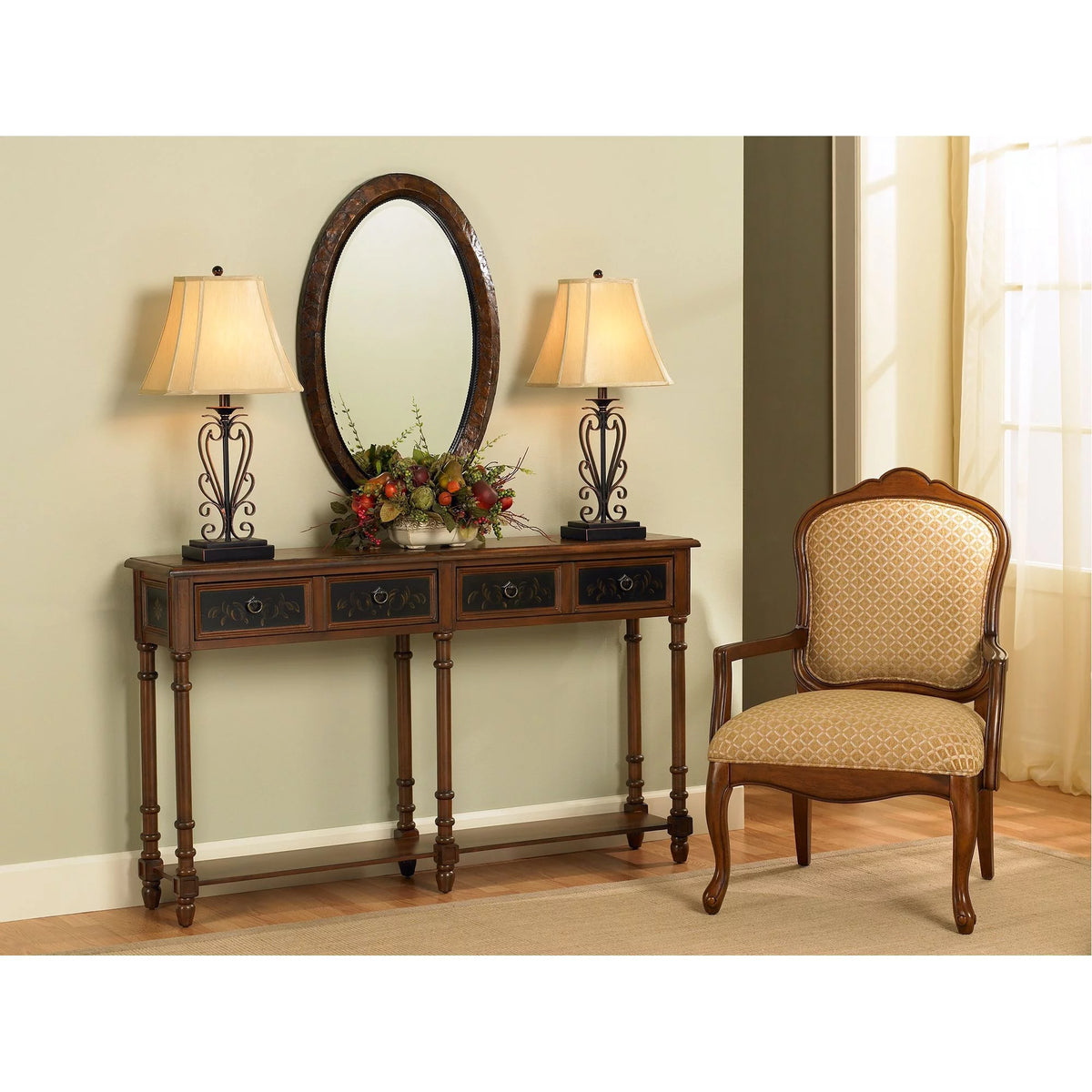 Traditional Iron Bronze Table Lamps Set of 2 G98565