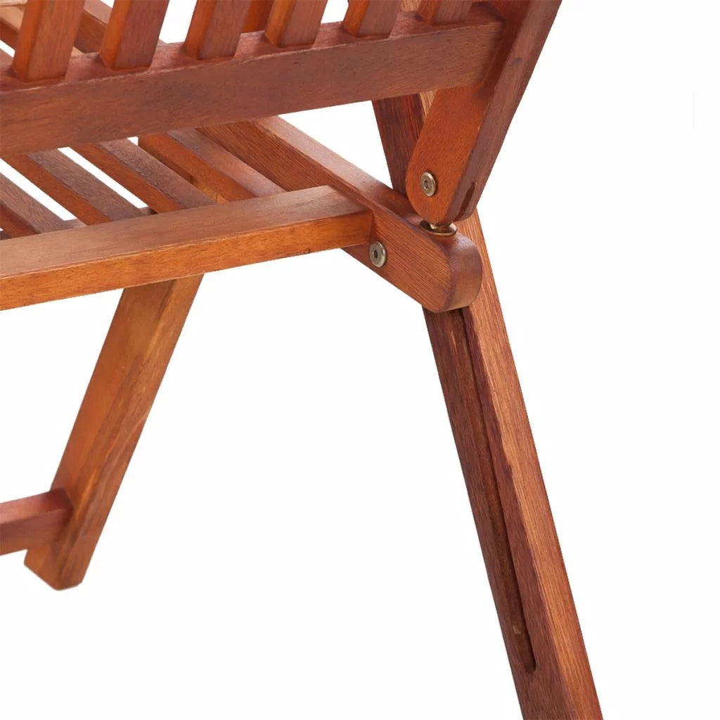 Folding Garden Chairs 2 pcs Solid Acacia Wood Brown U662104