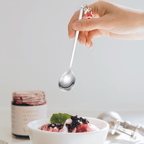 Silver Stainless Steel Dessert Spoons 6 Pieces E49047