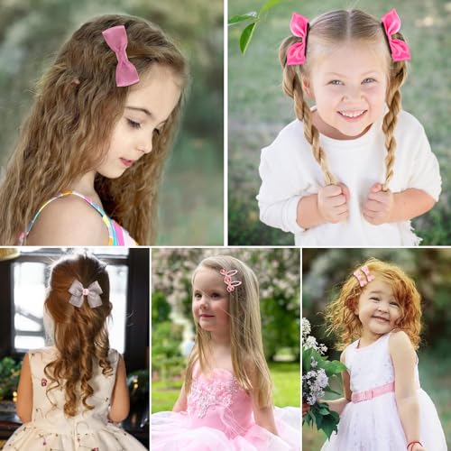 Red Hair Bows with Alligator Hair Clip, Hair Ties, Snap Clip Hairpins Q164