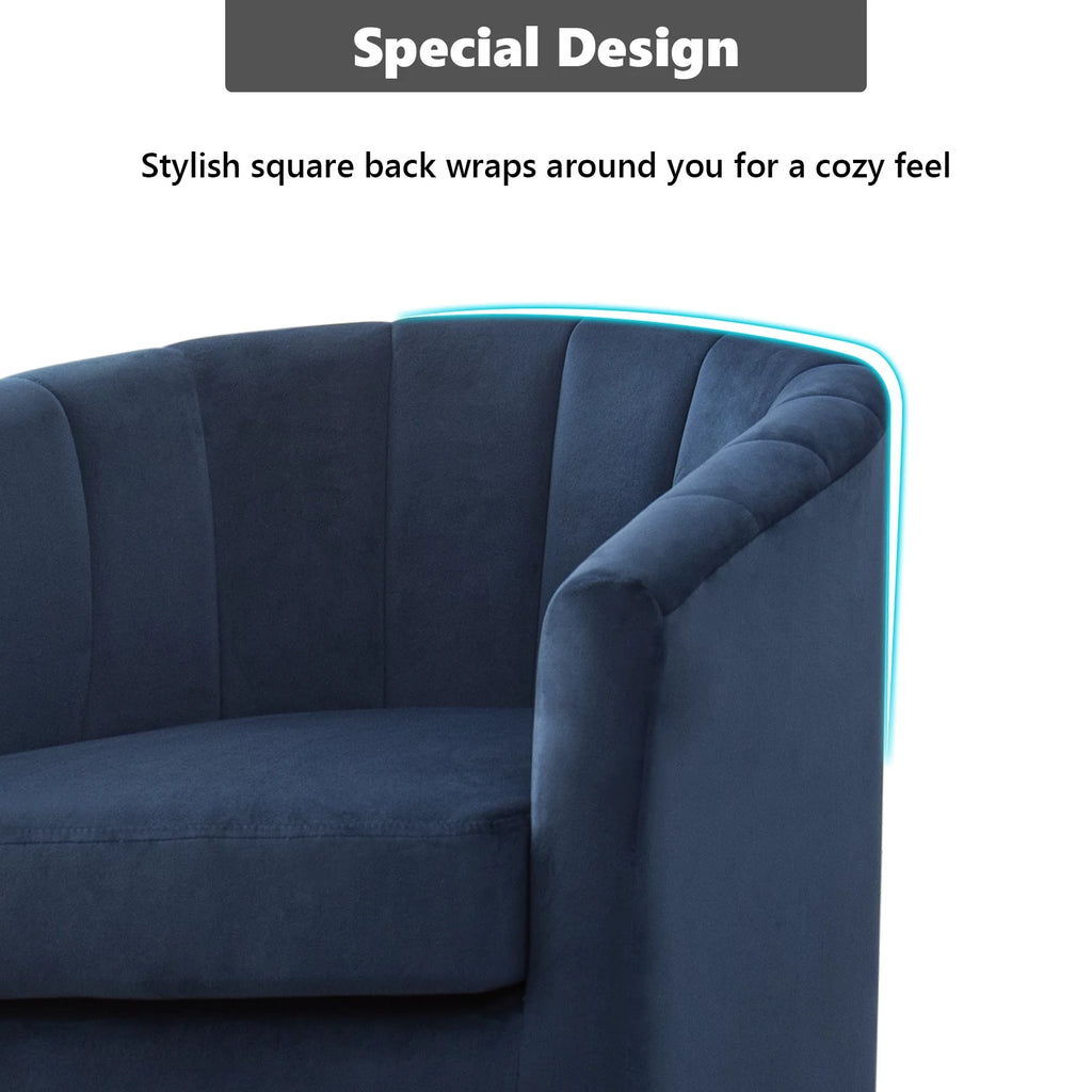 Blue Velvet Swivel Accent Chair N52601