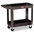 Black Two-Shelf Heavy-Duty Utility Cart N796