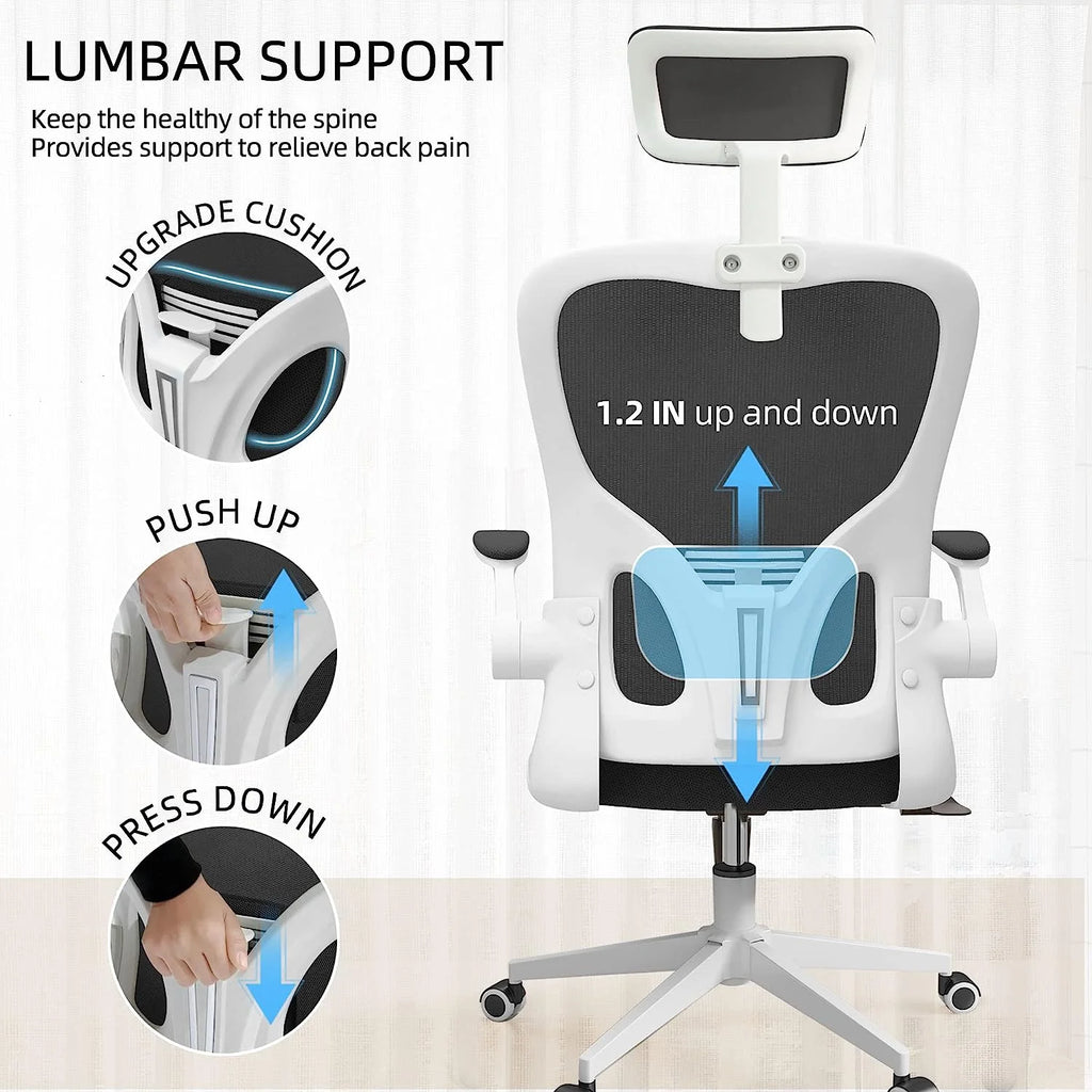 Ergonomic Office Chair with Headrest and Lumbar Support E5785