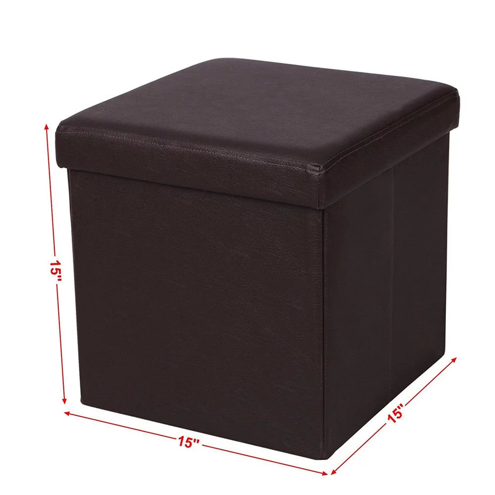 Faux Leather Ottoman Storage Box M973809