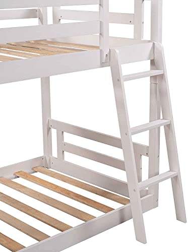Queen Size Murphy Bed with Desk and 8 Shelves White L186745