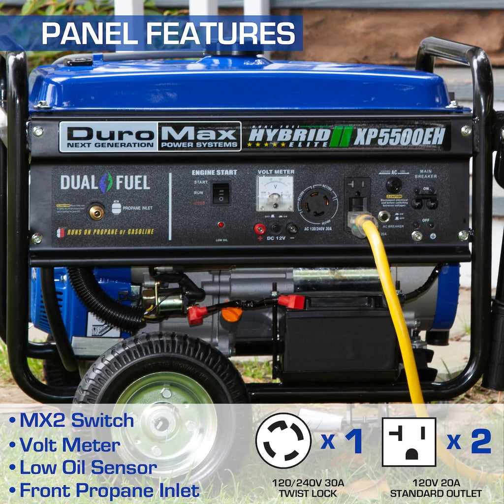 5500-Watt Dual Fuel Portable Generator Y5645