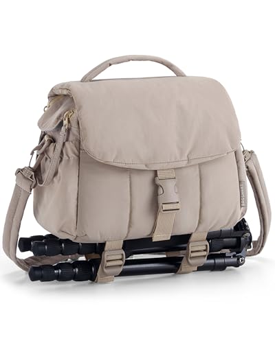 Small Camera Bag, DSLR Camera Case, Crossbody Camcorder Bags with Rain Cover C4954
