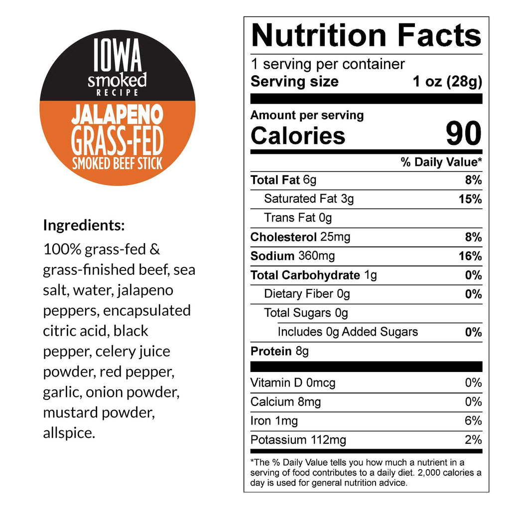 No Sugar 100% Grass-fed Non-GMO Beef Sticks 72 Count G575