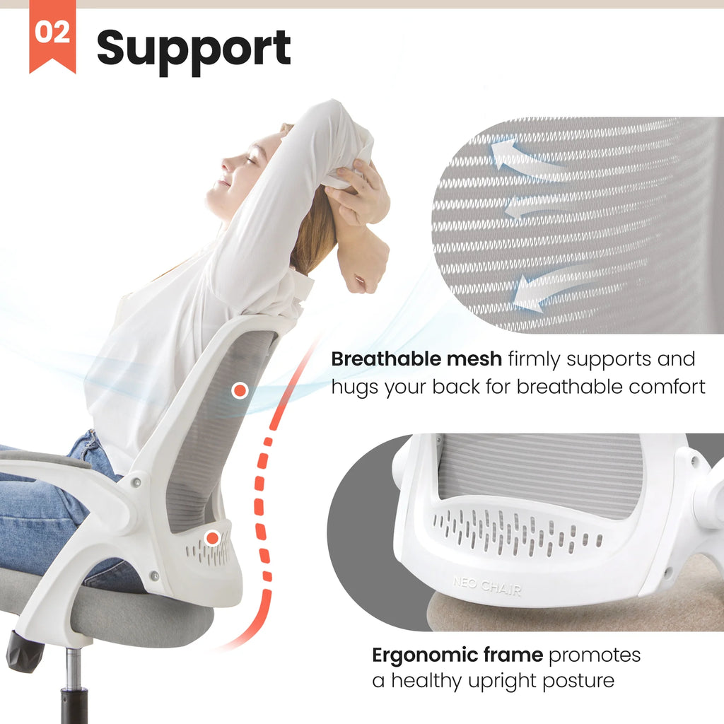Beige Adjustable Ergonomic Office Chair Z82636