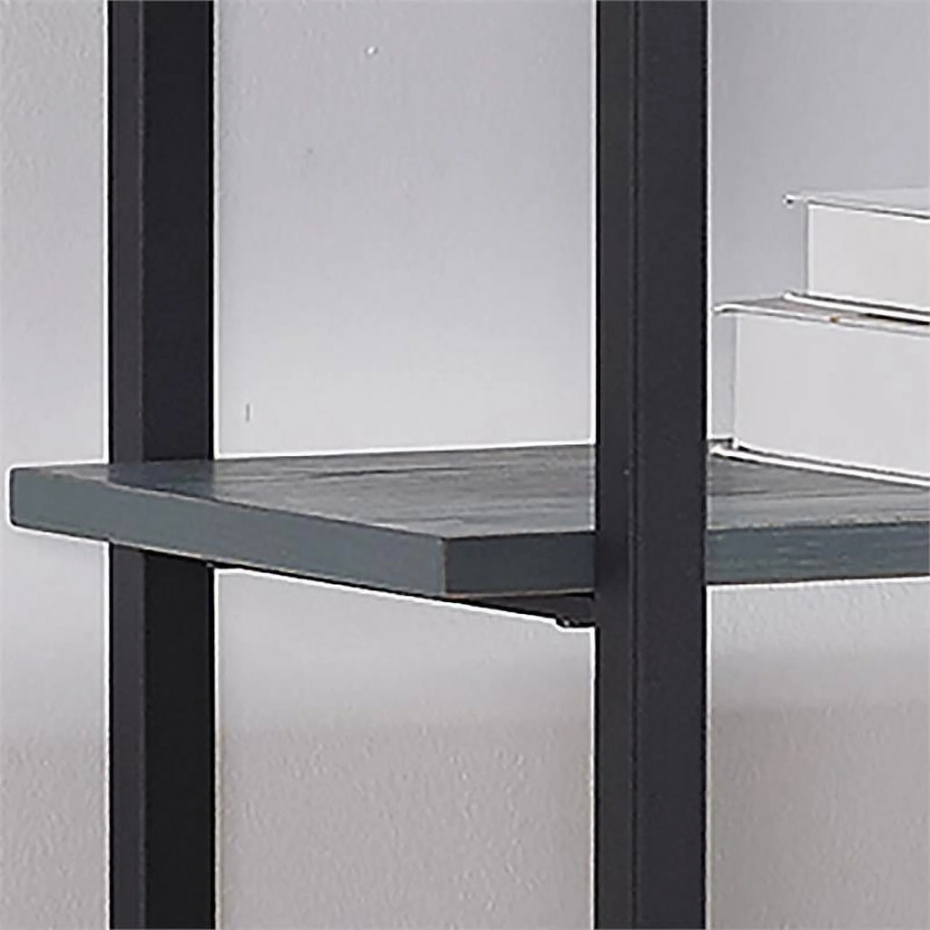 Antique Blue 58-Inch Industrial Metal Bookcase C138431