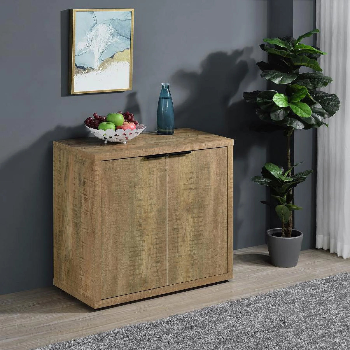 2-door Engineered Wood Accent Cabinet with Adjustable Shelves B872567