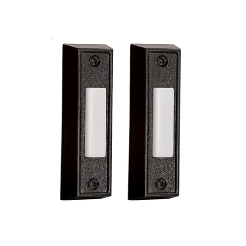 Flat Black Door Chime Kit with 2 Black Buttons X599
