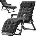 Folding Adjustable 5-Position Outdoor Chaise Lounge Chair with Headrest V2818