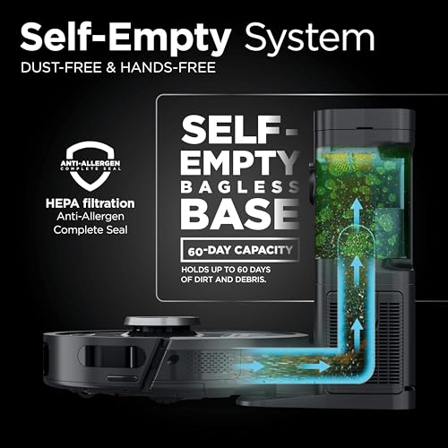 Bagless Self-Empty Robot Vacuum with HEPA Base J462864