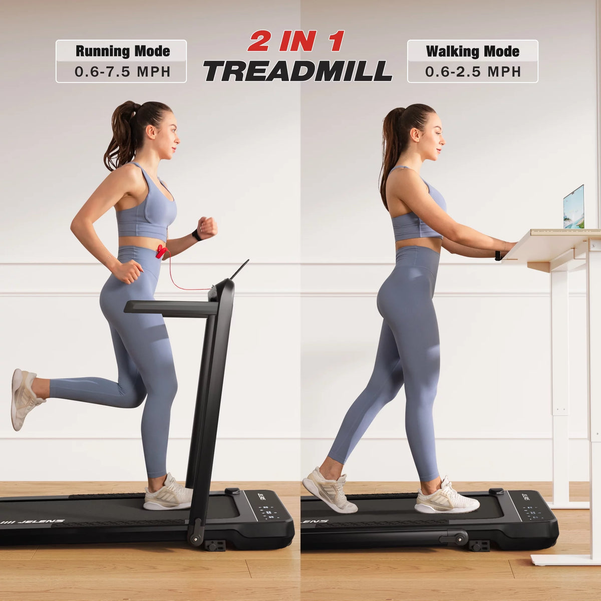 2 in 1 Incline Treadmill Walking Pad R73603