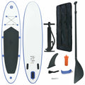 Inflatable Blue and White Paddle Board Set D4763