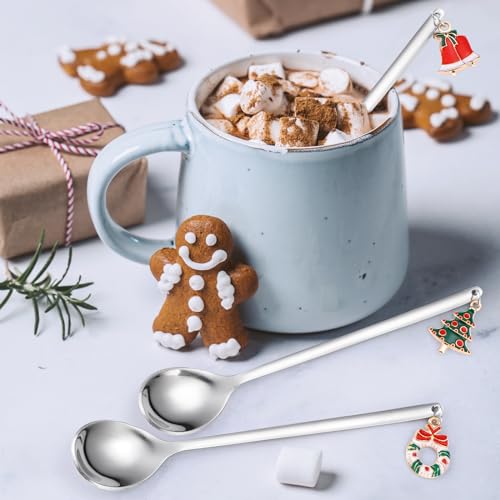 Silver Stainless Steel Dessert Spoons 6 Pieces E49047