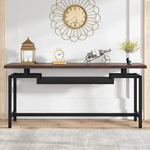 70 inch Narrow Long Console Table with 2 Tiers S94353